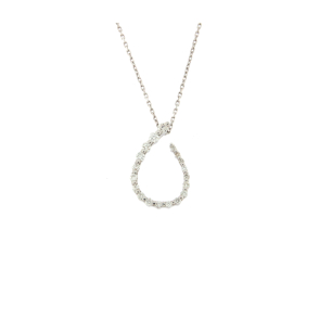 Златно колие с диаманти 0.24ct-22498373