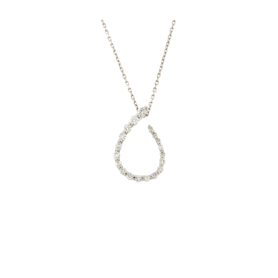 Златно колие с диаманти 0.24ct-22498373