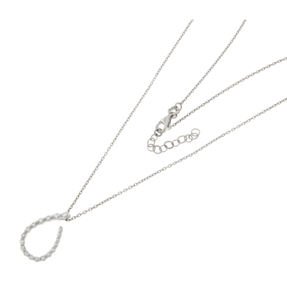 Златно колие с диаманти 0.24ct-22498373