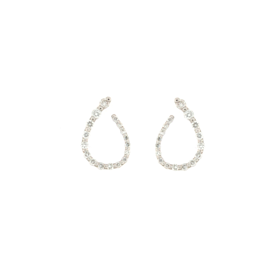 Златни обеци с диаманти 0.32ct-22498366