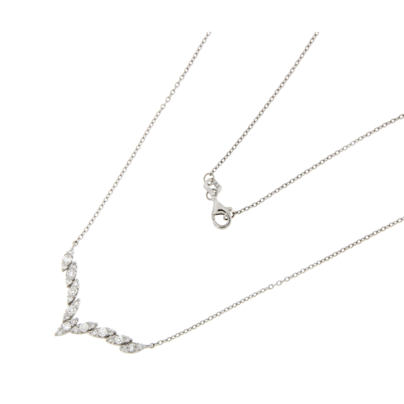 Елегантно златно колие с диаманти 0.53ct