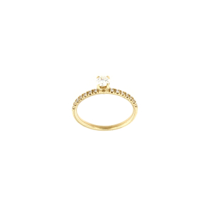 Златен пръстен с диамант 0.23/0.12ct