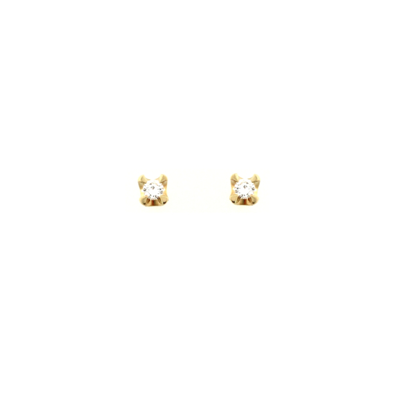 Златни обеци с диаманти 0.22 ct