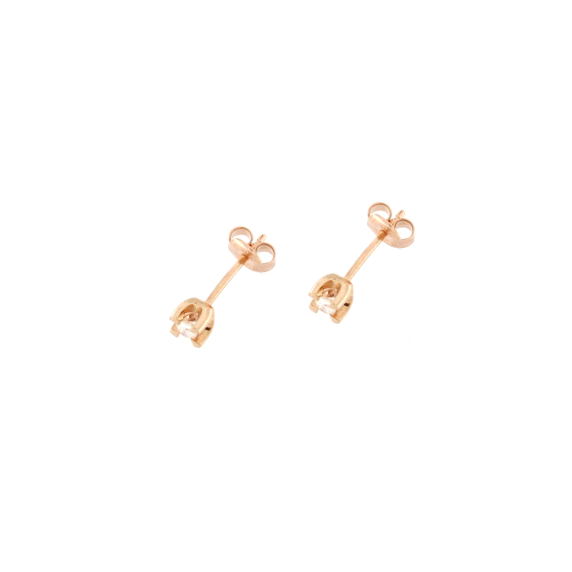 Златни обеци с диаманти 0.14 ct
