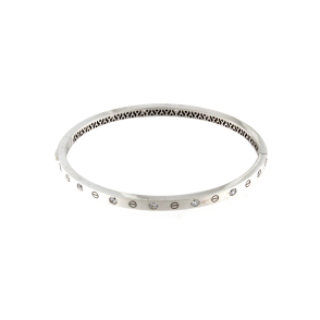 Златна твърда гривна-14к бяло злато-250914