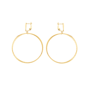 Висящи обеци от жълто злато 14к-250822