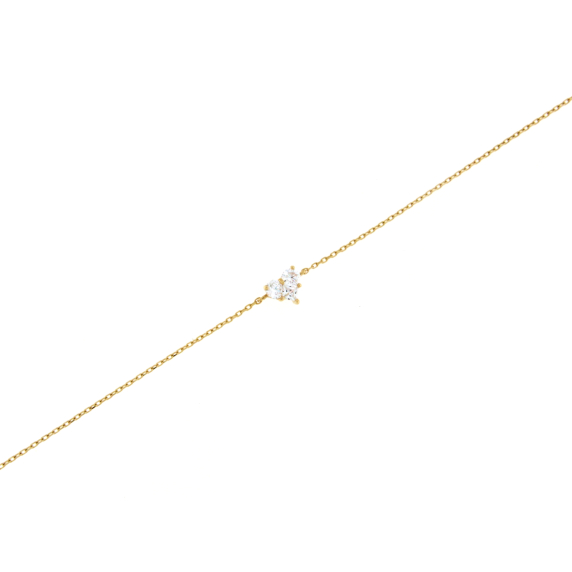 Златна гривна със сърце-256575