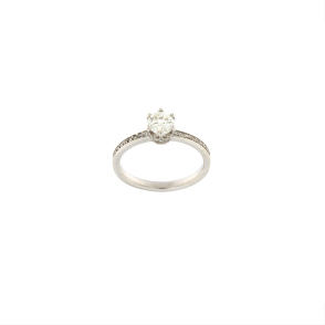 Златен пръстен с диаманти 0.50ct/0.14ct