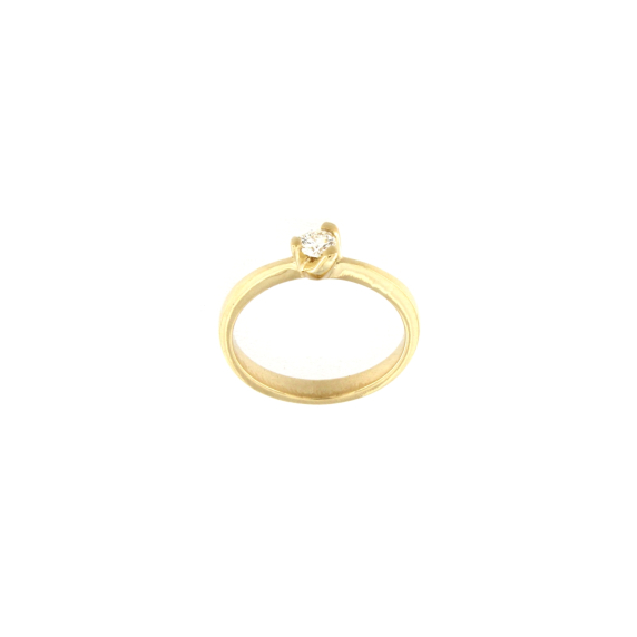 Златен пръстен с диамант 0.18ct