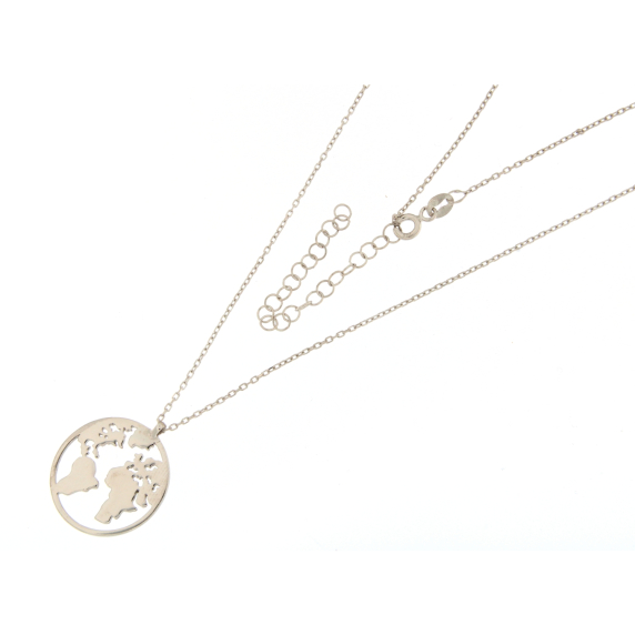 Дамско сребърно колие свят-217654