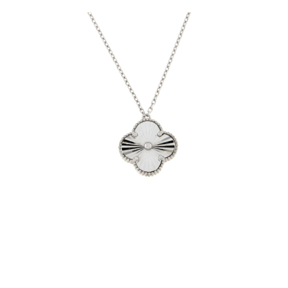 Сребърно колие детелинка-253519