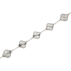 Сребърна гривна детелинка-253520