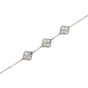 Сребърна гривна детелинка-253521