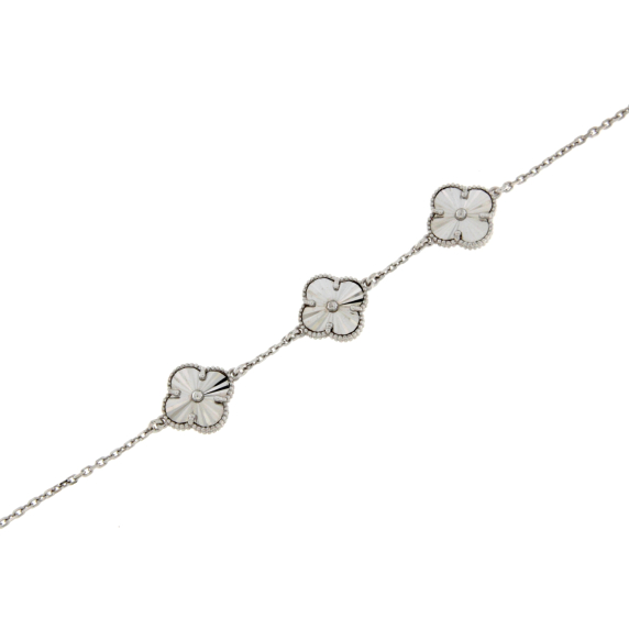 Сребърна гривна детелинка-253521