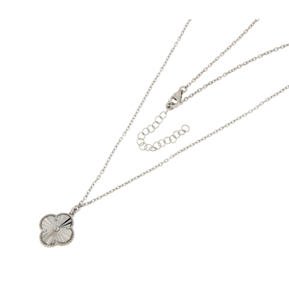 Сребърно колие детелинка-253522