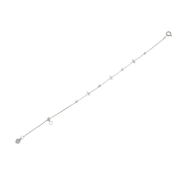 Нежна златна гривна с диаманти 0.31ct-22513618