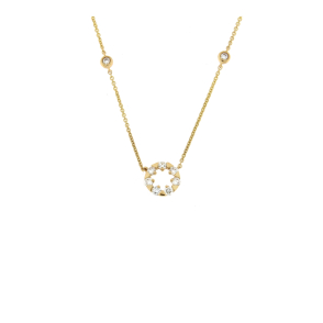 Златно колие с диаманти 0.25ct