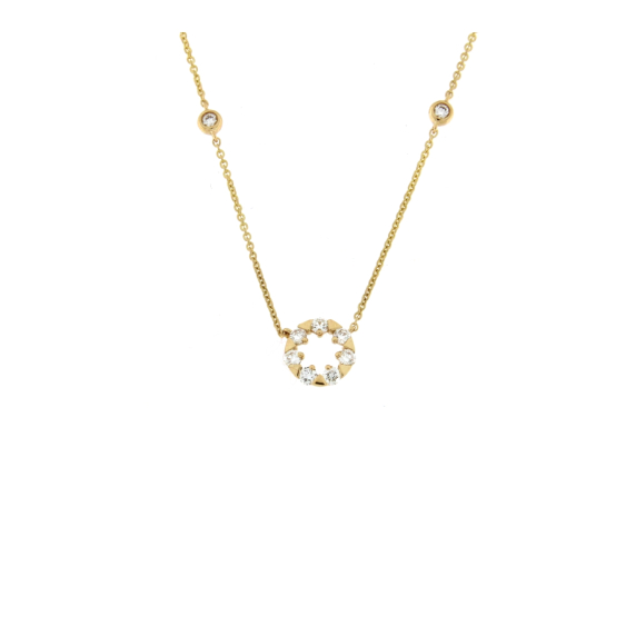 Златно колие с диаманти 0.25ct