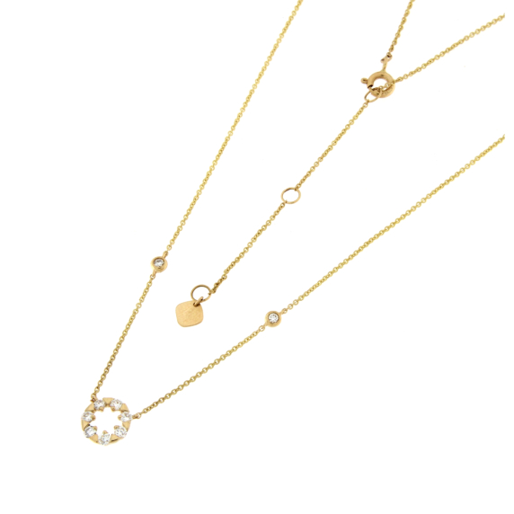 Златно колие с диаманти 0.25ct