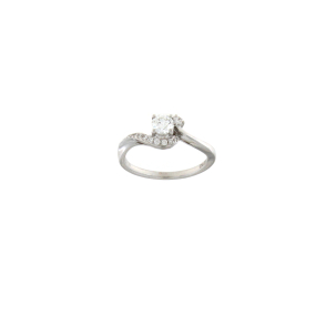 Годежен златен пръстен с диаманти 0.44ct-22513625