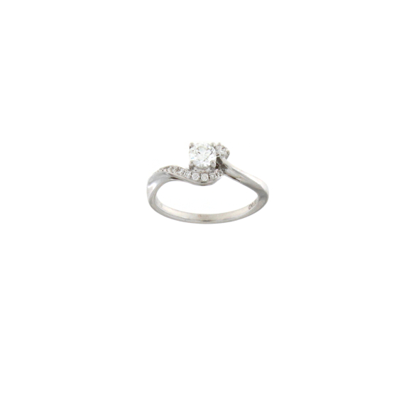 Годежен златен пръстен с диаманти 0.44ct-22513625