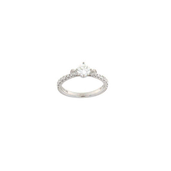 Годежен златен пръстен с диаманти 0.81ct-22513632