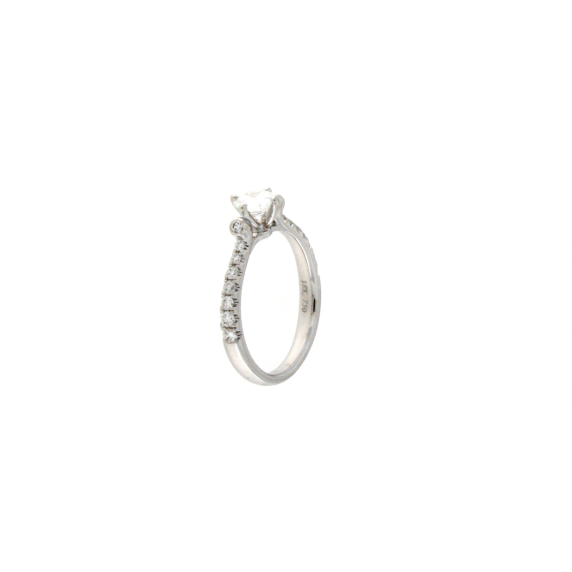 Годежен златен пръстен с диаманти 0.81ct-22513632