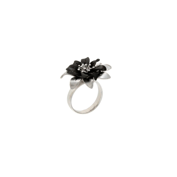 Дамски сребърен пръстен flower-253955