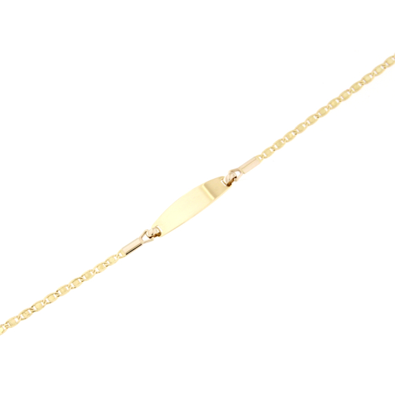 Златна детска гривна с плочка-247454x