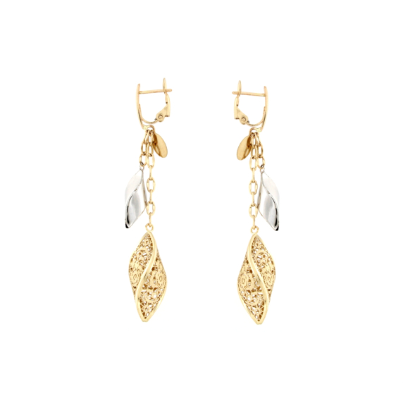 Висящи златни обици-239476