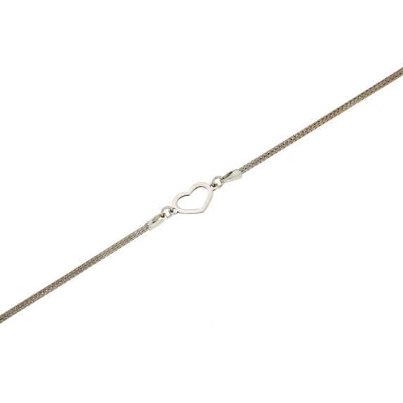 Сребърна гривна сърце-232594