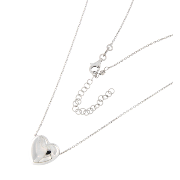 Сребърно колие сърце-245741