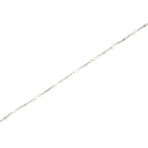 Гривна с перли от бяло злато-252439