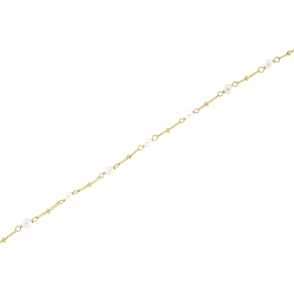 Златна гривна с перли-252437