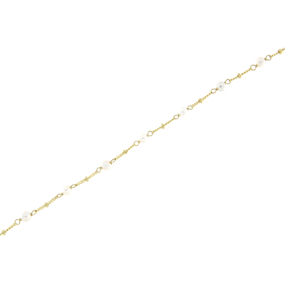 Златна гривна с перли-252437