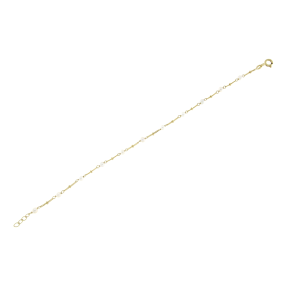 Златна гривна с перли-252437