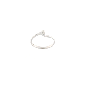 Годежен пръстен с диамант 0.12ct - бяло злато 18к