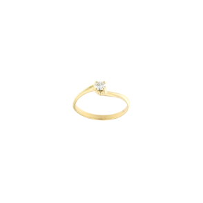 Златен пръстен с диамант 0.15ct