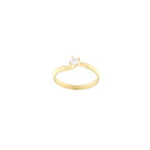 Златен пръстен с диамант 0.18ct