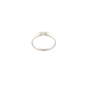 Годежен пръстен с диамант 0.10ct - бяло злато 18к