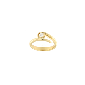 Златен пръстен с диамант 0.16ct