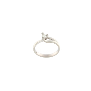 Годежен пръстен от бяло злато с диамант 0.15ct