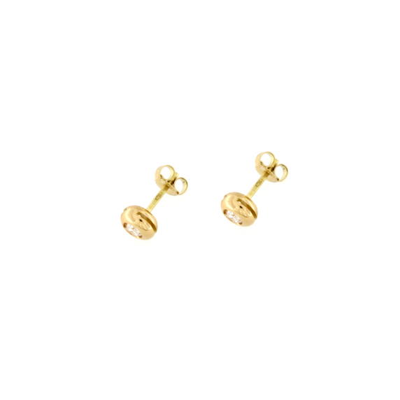 Обеци от жълто злато с диаманти 0.30ct.