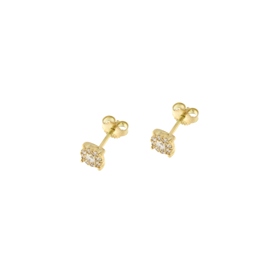 Златни обеци с диаманти 0.22ct