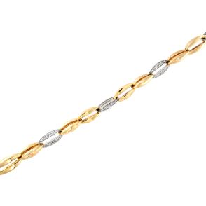 Златна гривна - жълто и бяло злато-253227