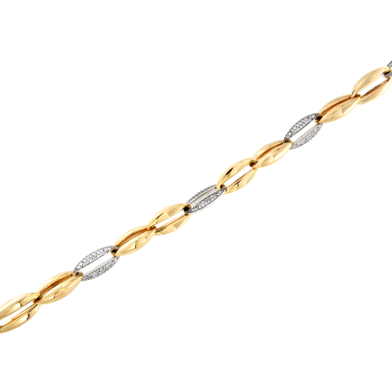 Златна гривна - жълто и бяло злато-253227