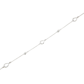 Златна гривна - 14к бяло злато-253215