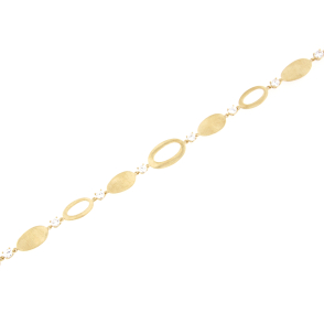 Елегантна златна гривна с камъни циркони-249221