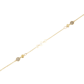 Златна гривна с перли-253230