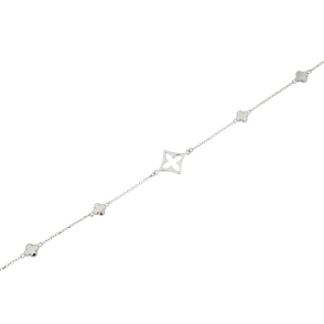 Златна гривна - 14к бяло злато-253221